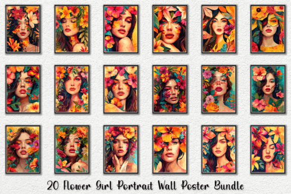 Download Flower Girl Portrait Wall Art Posters - Poster Collection