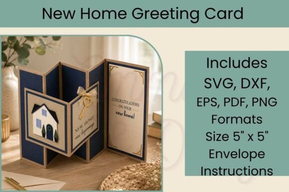 Download New Home Greeting Card SVG - New Collection