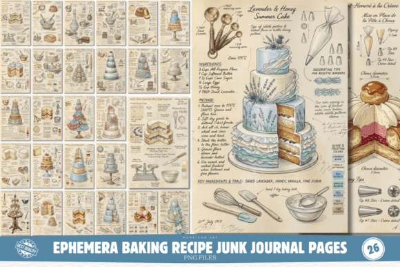Download Ephemera Baking Recipe Junk Journal - Recipe Collection