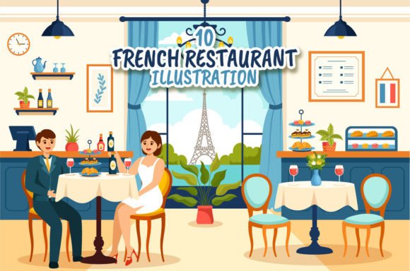 Download 10 French Food Restaurant Illustration - Restaurant Collection